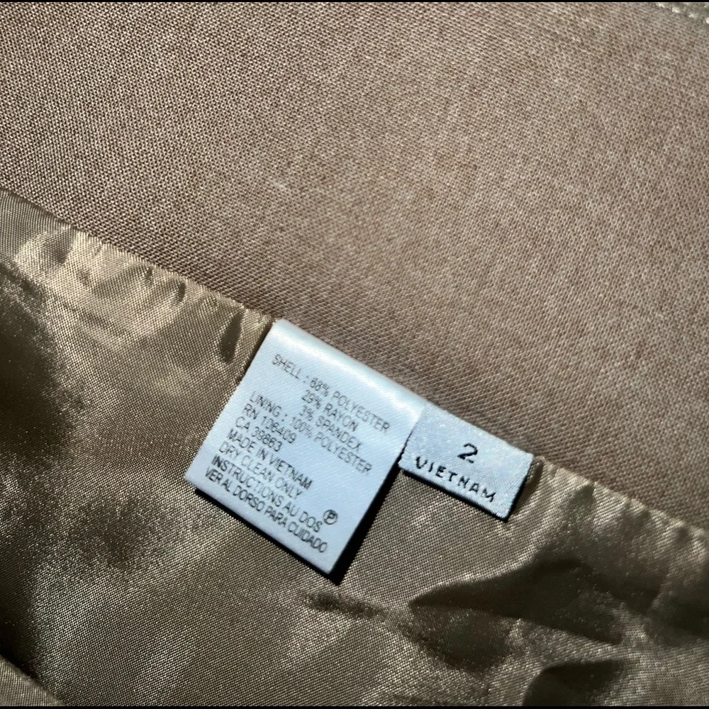 Light Brown / Gray Dress Skirt size 2 - Picture 7 of 11